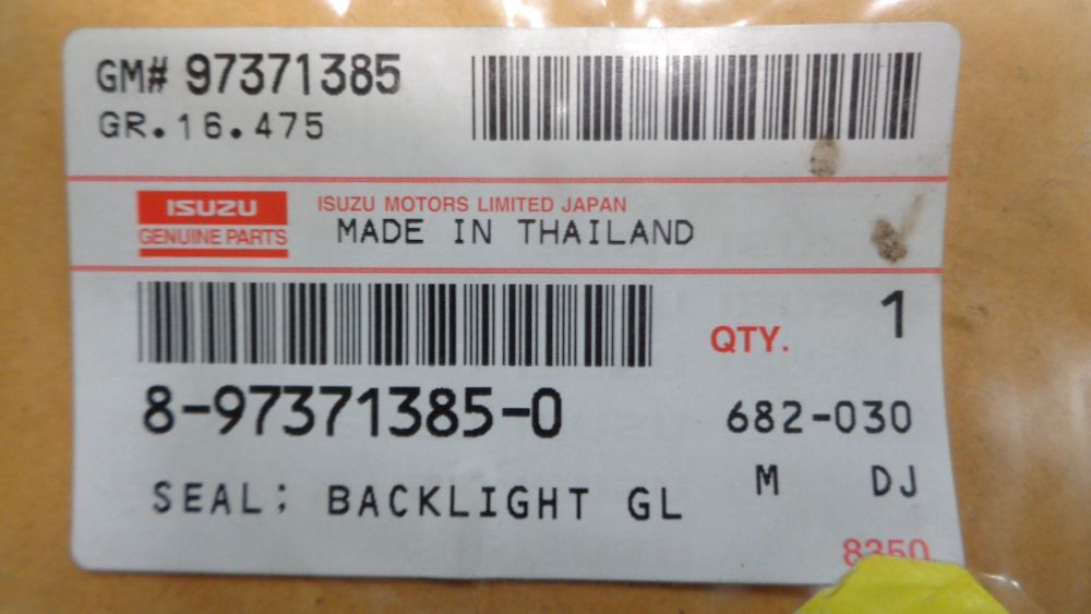 Isuzu D-Max/Rodeo Genuine Back light Glass Seal New Part