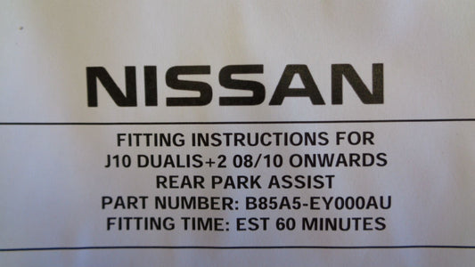 Nissan Dualis JJ10 +2 7seater Genuine rear park assist new part