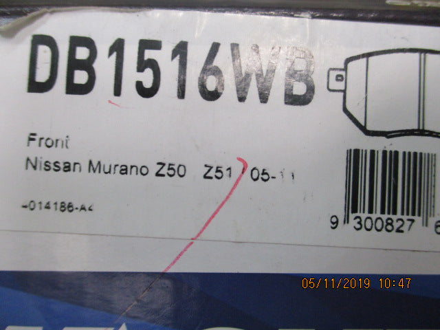 Wagner Front Brake Pad Set Suits Nissan Z50/Z51 Murano New Part