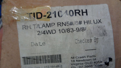 Depo Right (Driver) Tail Light Assy Suitable For Toyota Hilux New Part