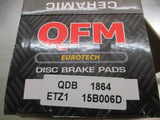 QFM Eurotech Rear Brake Pad Set Suits BMW 3 Series-X1 Series New Part