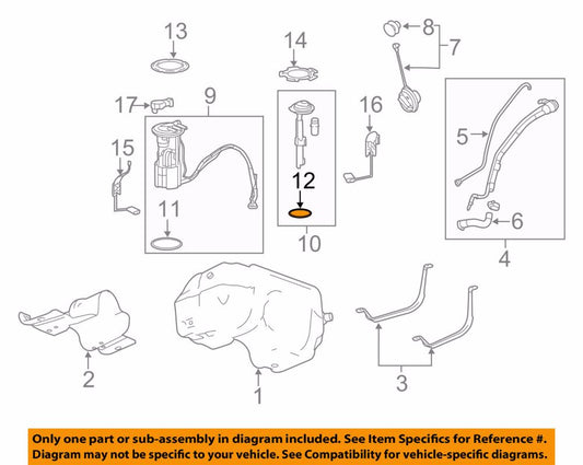 ACDelco In Tank Fuel Pump Seal Suits Various Holden Models