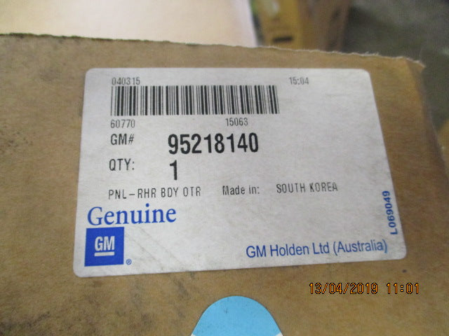Holden Cruze Genuine Right Hand Center Pillar Frame New Part
