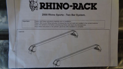 Rhino Sportz 2500 Two Bar Rack System Suits Various Models
