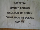 Holden RG Colorado Genuine NRL QLD Side Decals New Part