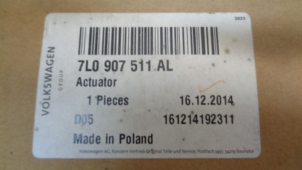 VW Touareg Genuine Front Right Hand Temperature Adjust Motor New Part