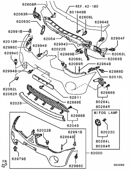 Mitsubishi Triton Genuine Left Hand Front Bumper Support New Part