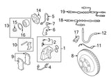 VW Touareg Genuine Rear Brake Pad Wear Sensors New Part