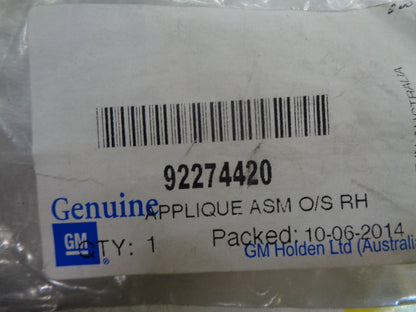 Holden VF Commodore Genuine Right Hand Applique Panel New Part