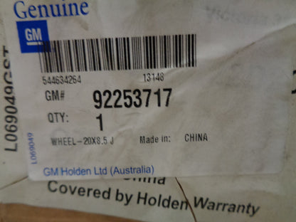 Holden VF HSV Commodore Genuine 20x8.5 Alloy Rim New Part