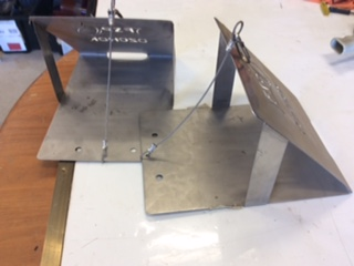New Stainless steel wheel chock holders with clips new part