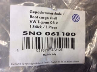 Volkswagen Tiguan Genuine rear cargo liner mat new part