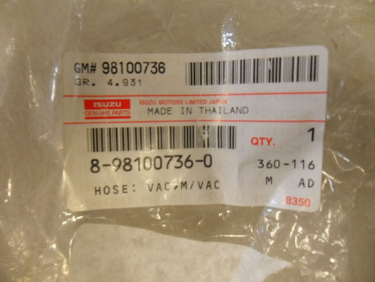 Isuzu D-Max / MU-X Genuine Vacuum Hose New Part