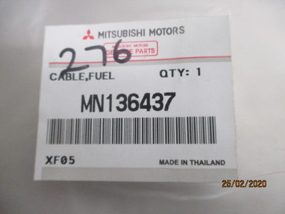 Mitsubishi Triton Dual Cab Genuine Fuel Filler Lid Lock Cable New Part