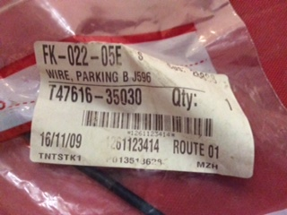 Toyota Hilux/4runner Genuine left hand park brake wire new part