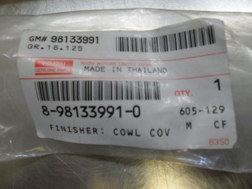 Isuzu D-Max Genuine Cowl Cover Finisher New Part