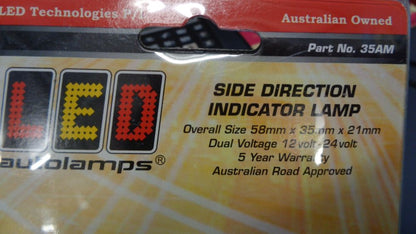 LED Autolamps Side Direction Indicator Universal New Part