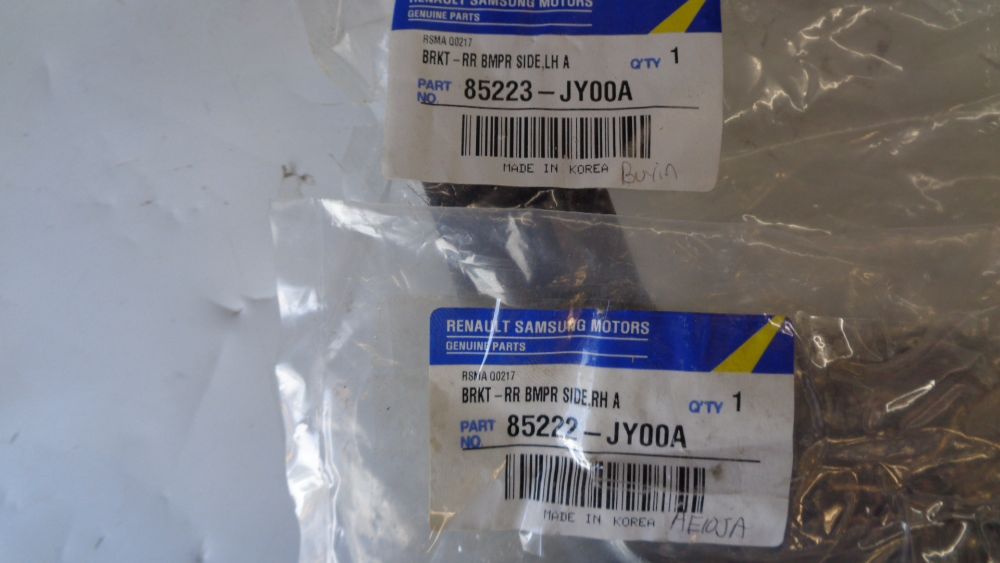 Renault Koleos Genuine Rear Bumper Bar Bracket Set New part