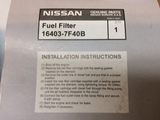 Nissan Navara D40M/R51 Pathfinder Genuine Fuel Filter New Part