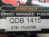 QFM Eurotech Rear Brake Pad Set Suits BMW/MG/Rover New Part