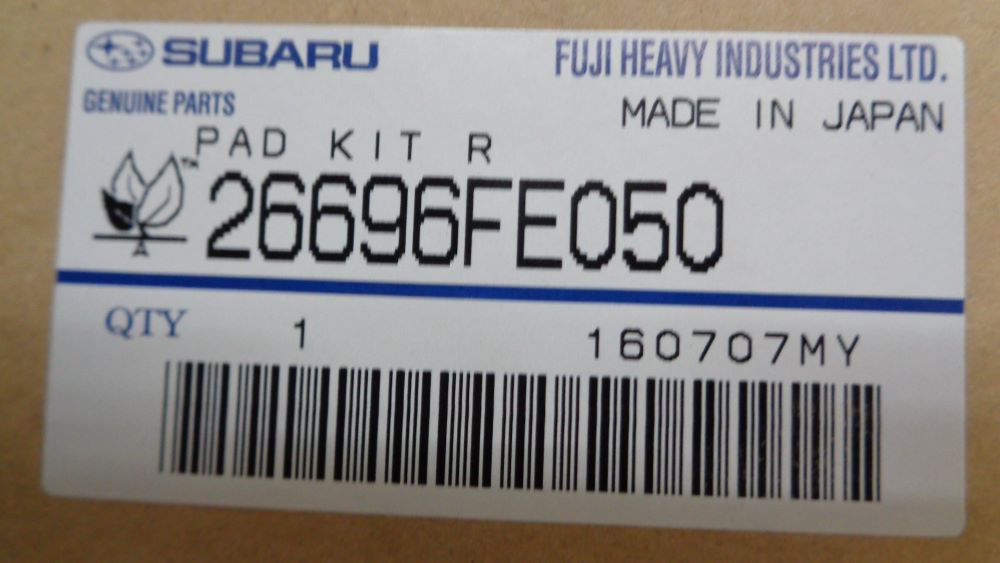 Subaru Forester/Impreza Genuine Rear Brake Pad Set New Part
