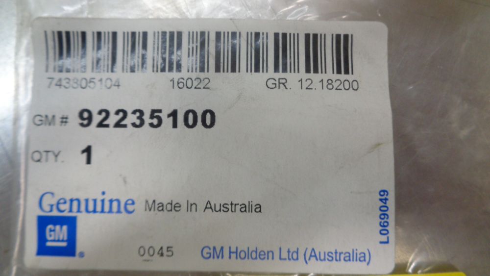 Holden VE Commodore Ute Genuine '3.6 SIDI' Tail Gate Emblem New Part