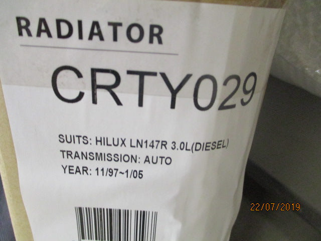 Premtech Radiator Suits Toyota Hilux LN147R 3.0ltr Diesel Auto New Part