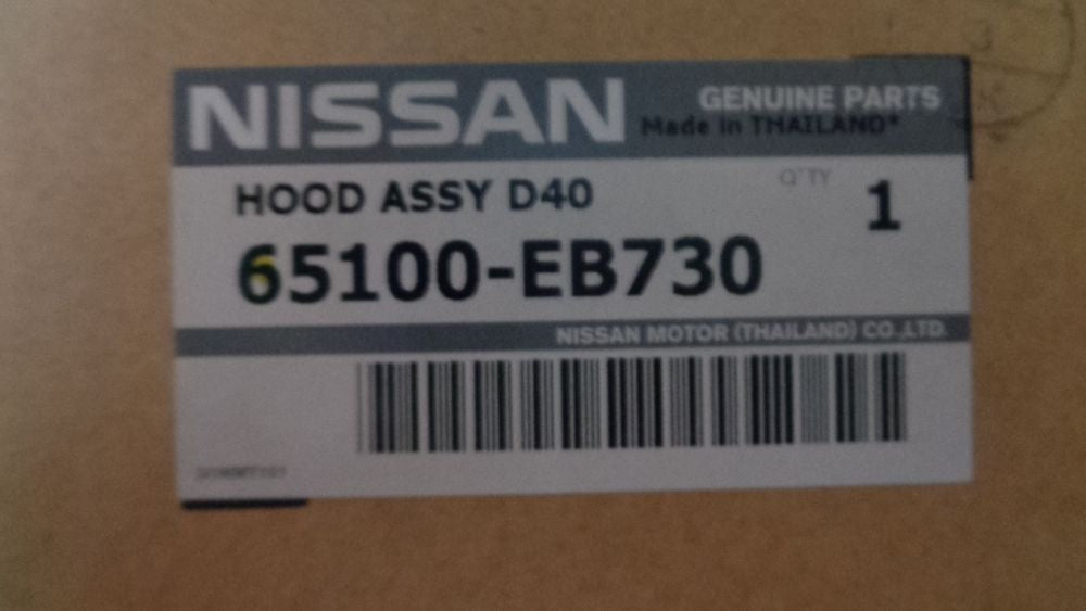 Nissan Navara D40T Genuine Front Bonnet Panel Assy New Part