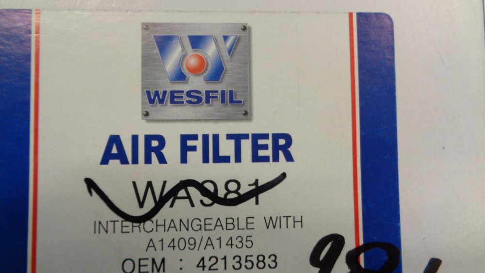 Wesfil Air Filter Suits Chrysler Voyager New Part