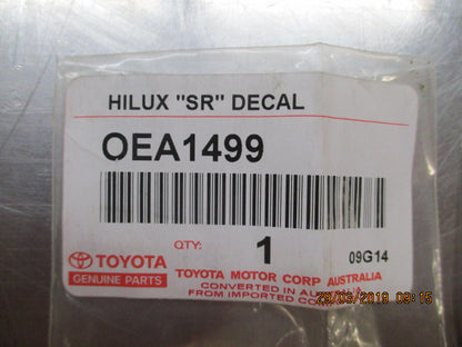 Toyota Hilux SR Genuine Rear Tail Gate Decal New Part