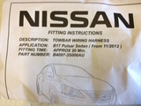 Nissan Pulsar B17 Genuine Towbar Wiring Harness New Part