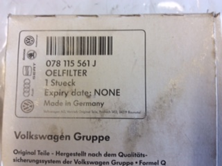 VW & Audi Genuine oil filter see below details New Part