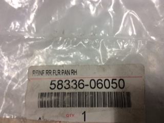 Toyota Aurion Genuine lower back panel & floor pan new part