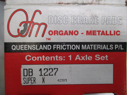 QFM Front Brake Pad Set Suits Toyota MR2 New Part