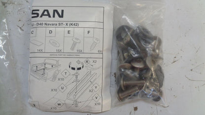 Nissan Navara D40 ST-X Genuine under rail tub liner fitting kit New Part