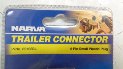 Narva 6 Pin Trailer Plug Round Small New Part