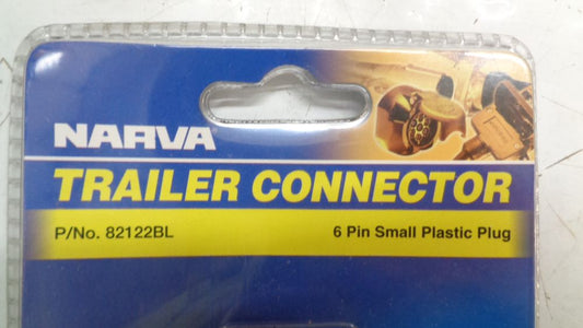 Narva 6 Pin Trailer Plug Round Small New Part