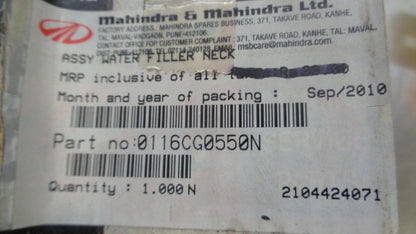 Mahindra XUV500 Genuine Windscreen Washer Bottle Neck Assy New Part