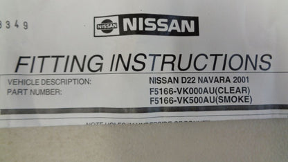 Nissan Navara D22 Genuine Clear Bonnet Protector Kit New Part