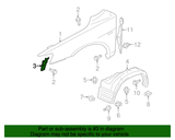 Mitsubishi Lancer Genuine Left (Passenger) Front Guard Bracket New Part