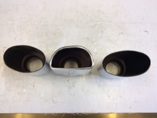 Blue Diamond 63mm inlet oval shape Exhaust Chrome Tip New Part
