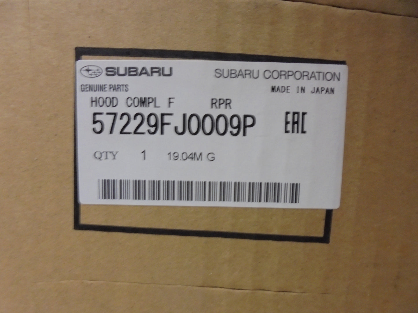 Subaru Impreza-XV Genuine Bonnet Assembly New Part