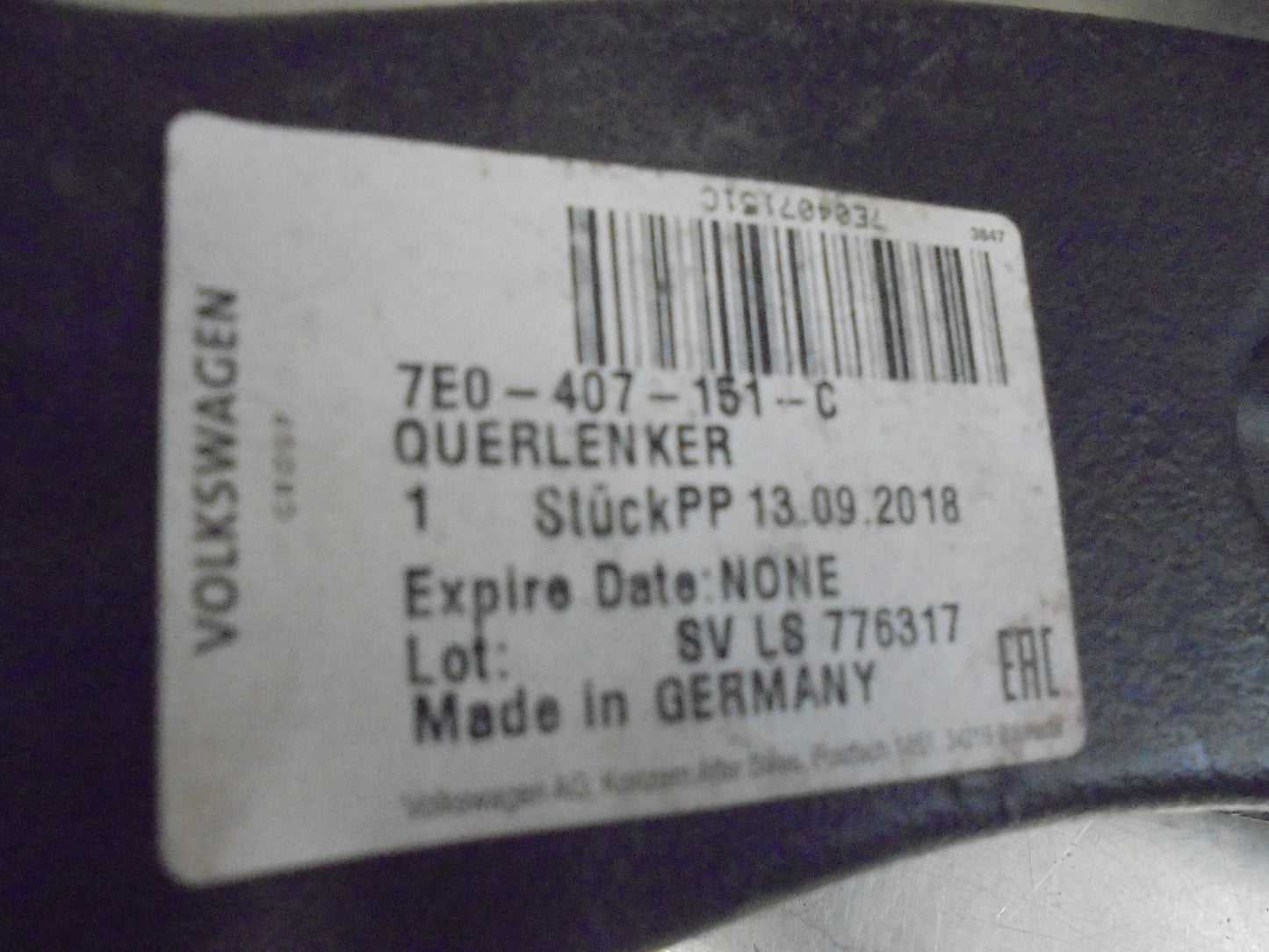 VW Transporter T5 Genuine Front Left Lower Control Arm New Part