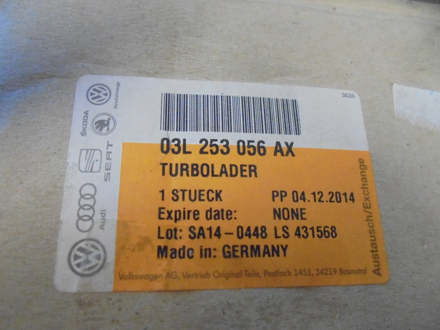 VW Golf-Passat-Jetta TDI & Audi A3 TDI Genuine Turbo And Exhaust Manifold Assembly New Part