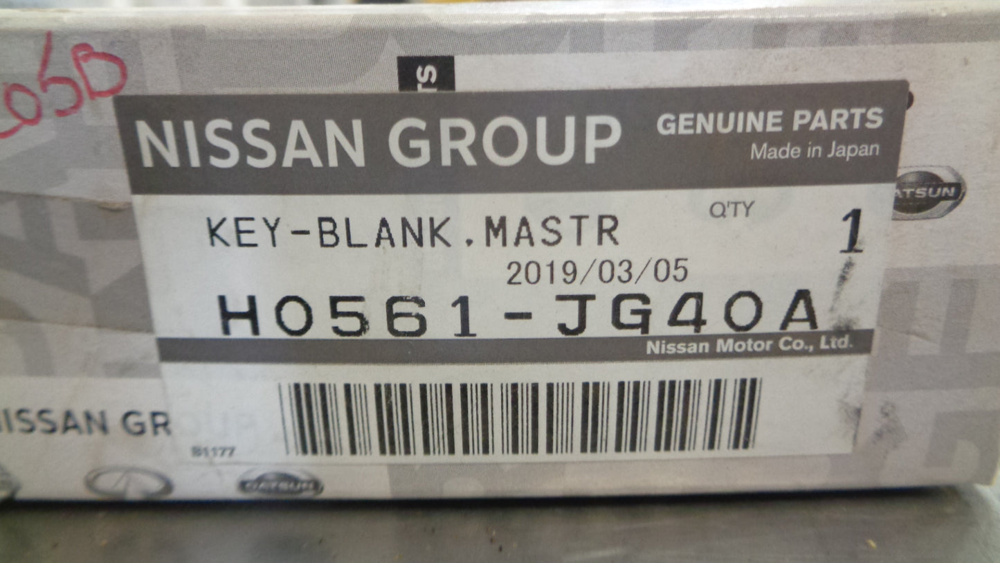 Nissan D40T Navara Genuine Master Key Blank New Part