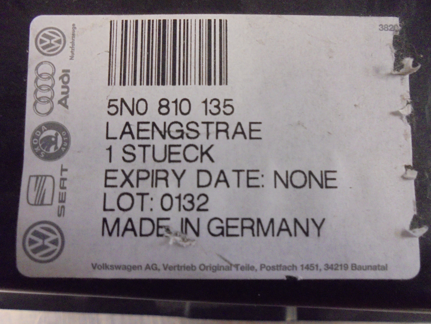 VW Tiguan Genuine Upper Rail Side Member New Part