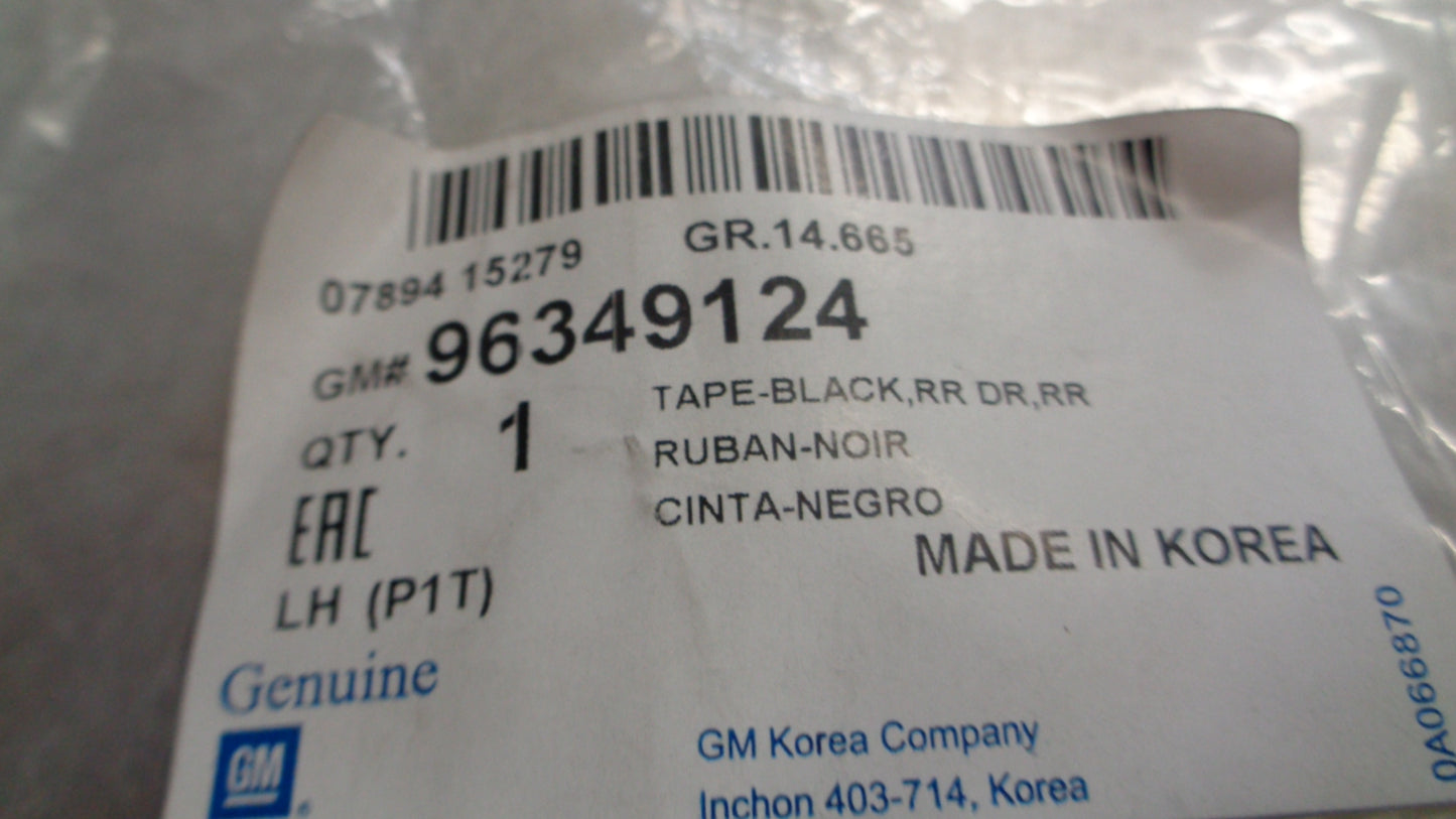 Holden Barina Genuine Right Hand Rear Door Tape New Part