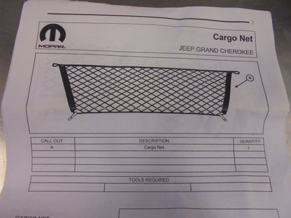 Jeep Grand Cherokee Genuine Cargo Net New Part