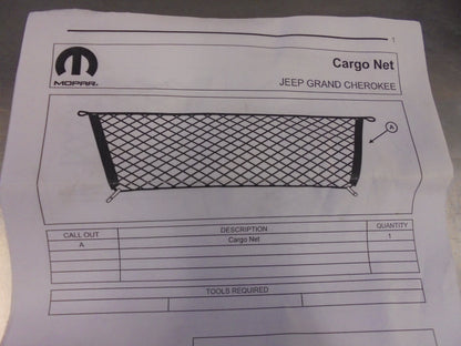 Jeep Grand Cherokee Genuine Cargo Net New Part