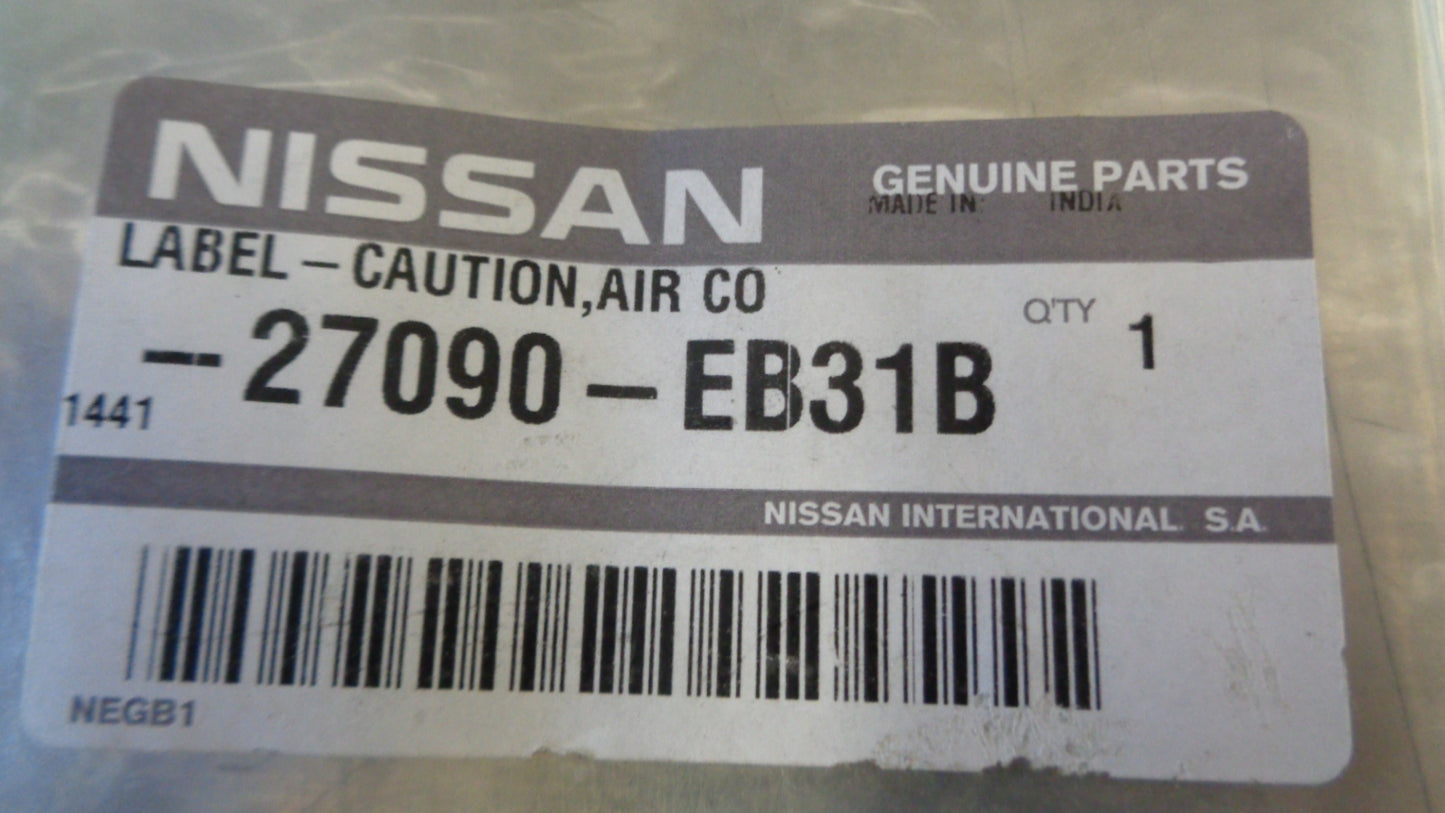 Nissan Navara D40M Genuine A/C Caution Sticker New Part